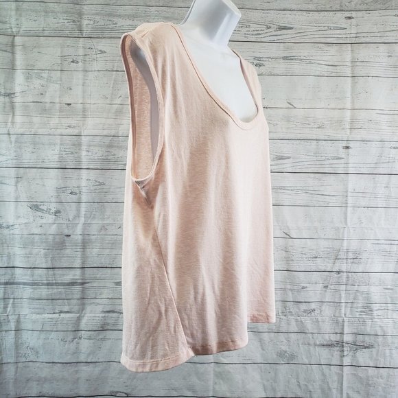 Athleta Womens Breezy Muscle Tank Top Sz XL Pink Scoop Neck - Picture 3 of 6